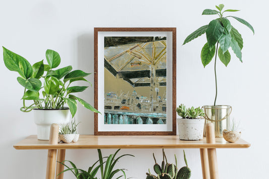 Cafe at the South Bank Print