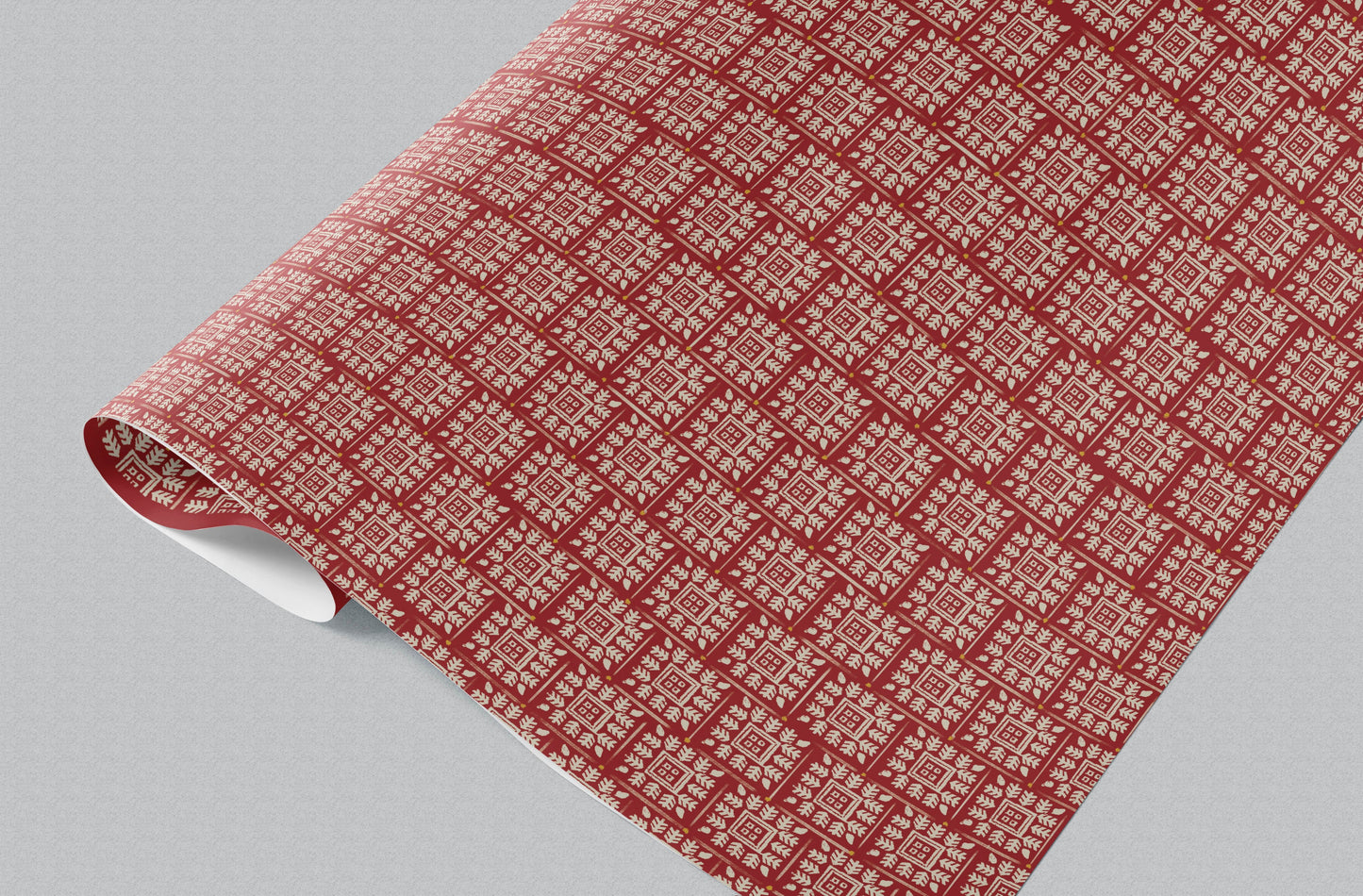 Fire Brick Fringe Wrapping Paper GWM104-B2B