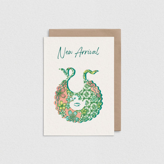 New Arrival Bib Greeting Card OCA4