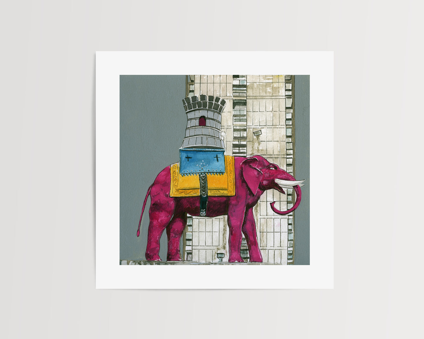 Pink Elephant Print