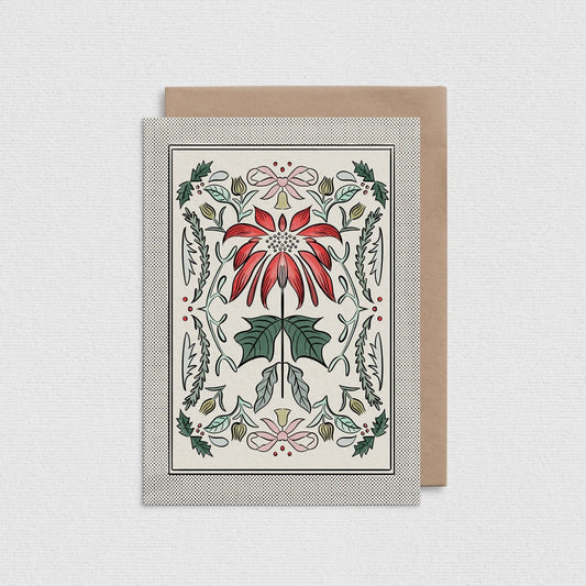 Poinsettia Greeting Card GR07-B2B