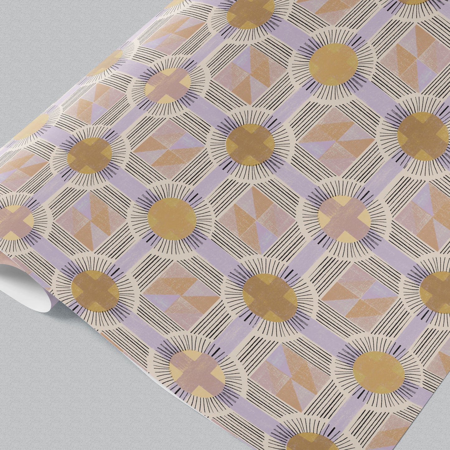 Ochre Solar Weave Wrapping Paper GWM120-B2B