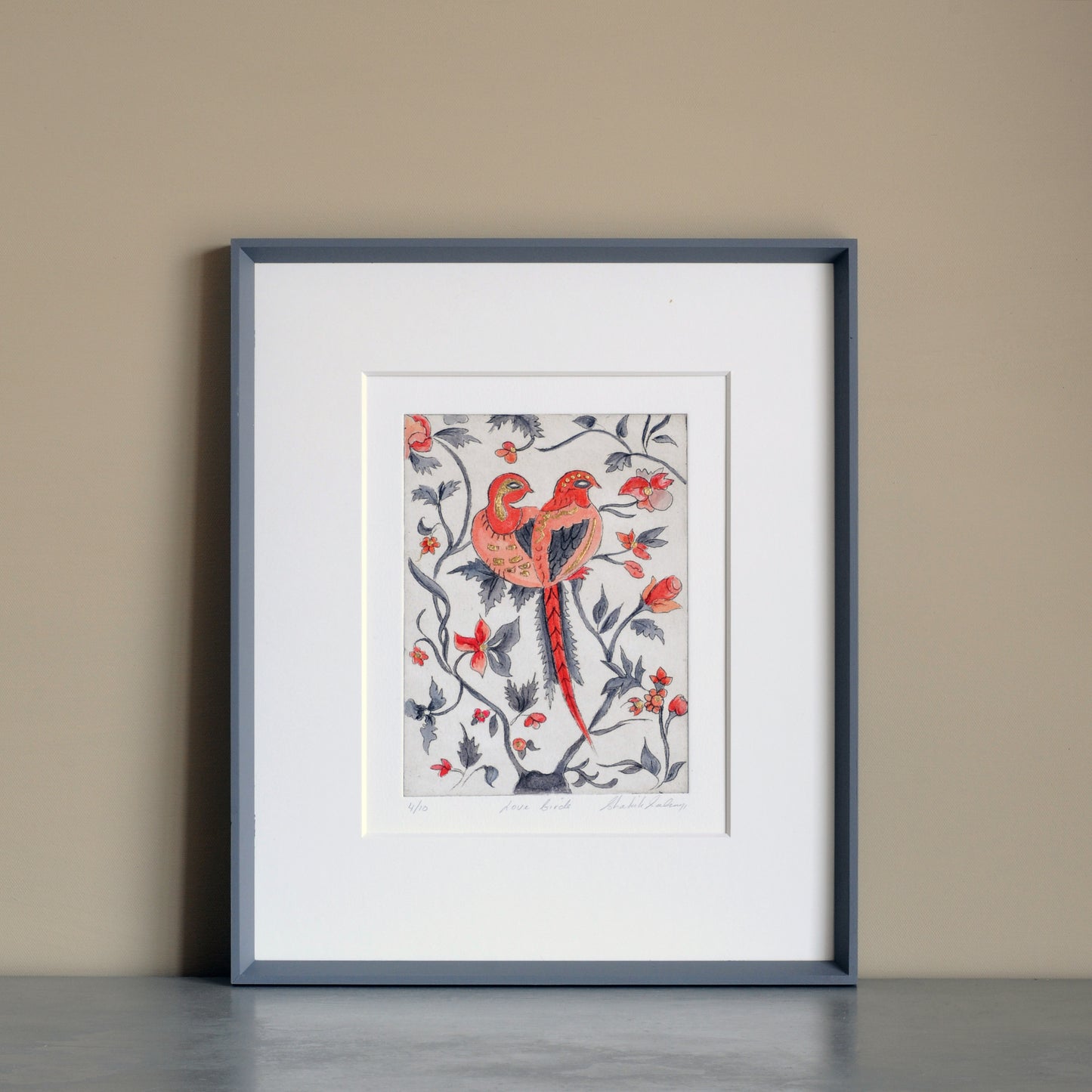 Two Birds Etching