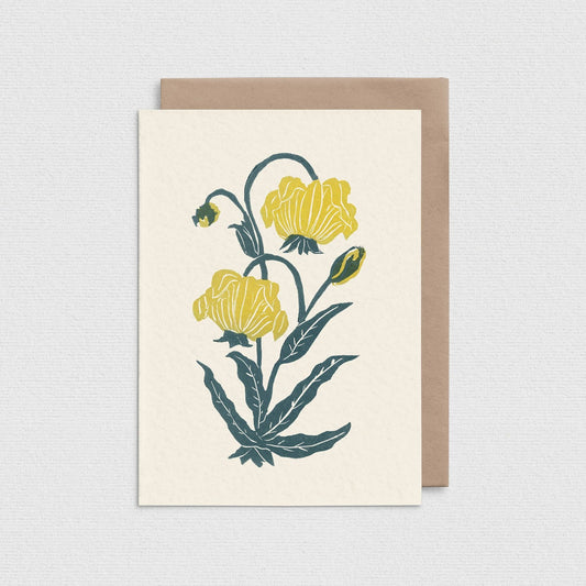 Yellow Orchid Greeting Card L104
