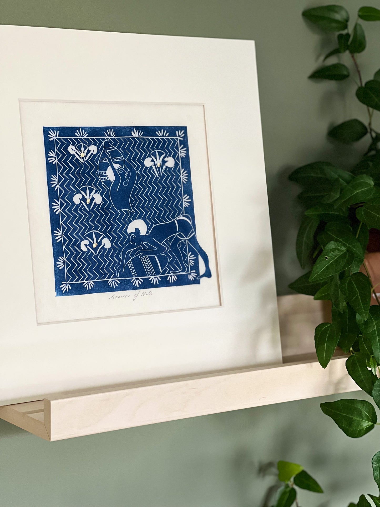 Source of the Nile Lino Print