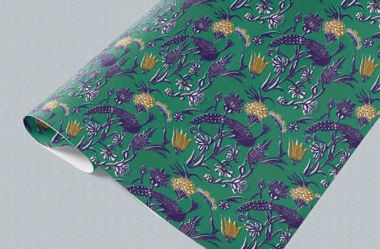 Emerald Peacock Harmony Wrapping Paper GWM114-B2B