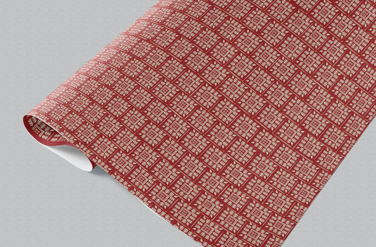 Fire Brick Fringe Wrapping Paper GWM104