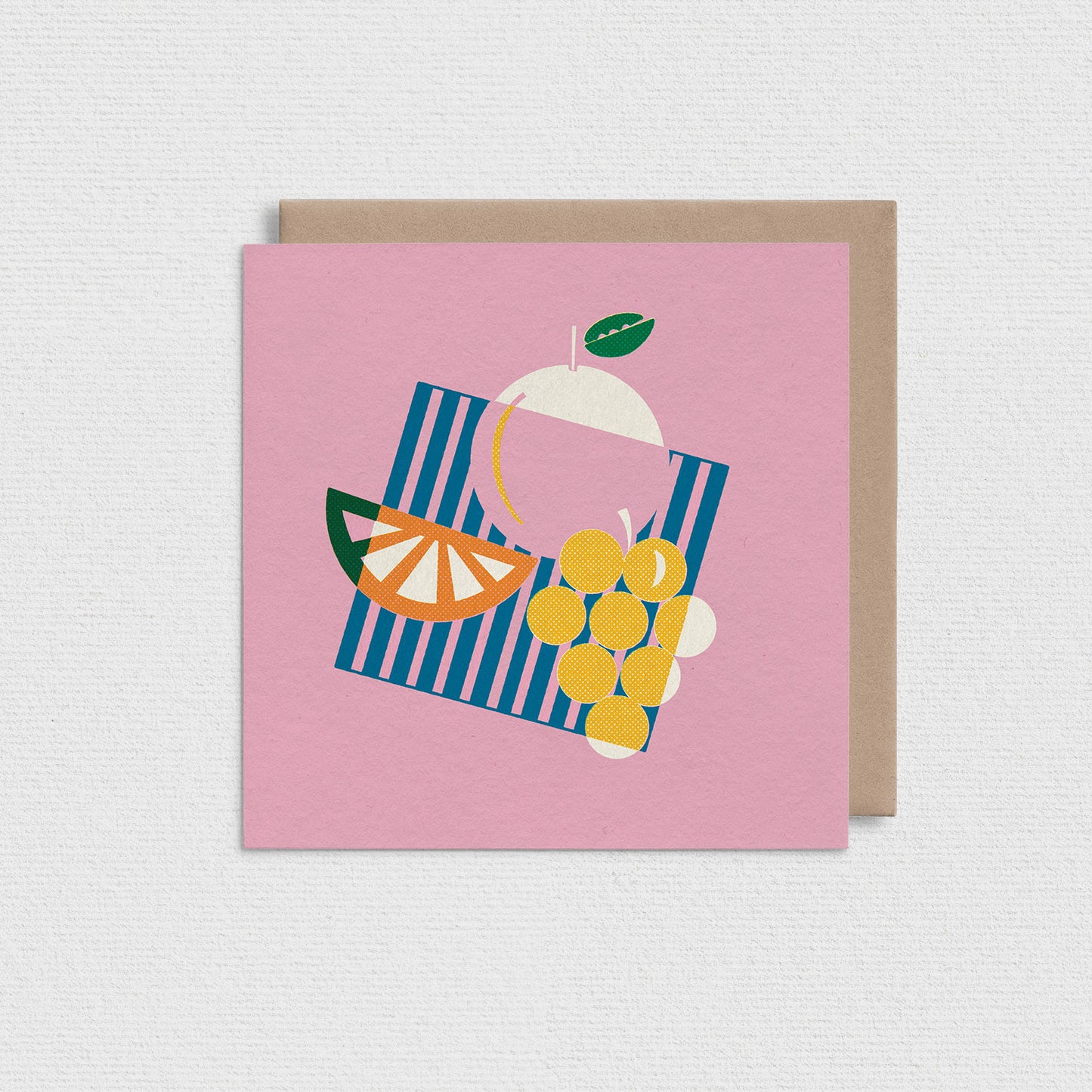 Tropical Fruit Basket Greeting Card F306