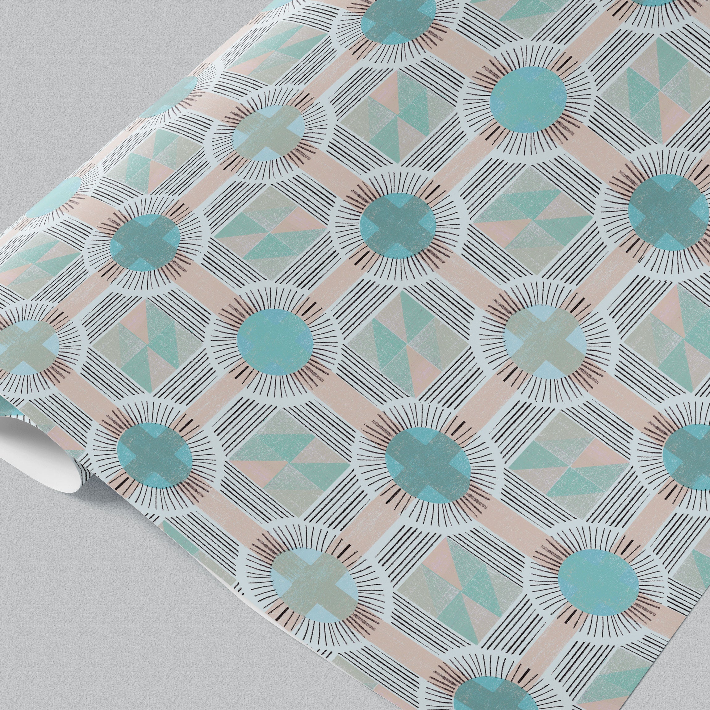 Mint Solar Weave Wrapping Paper (GWM121)