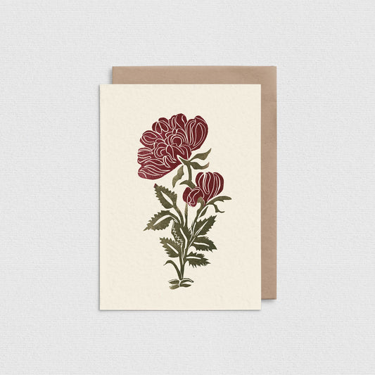 Peony Greeting Card L106