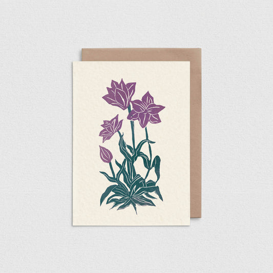 Purple Orchid Greeting Card L101